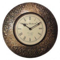 Ethnic Antique Wall Clock (Floral) - 12 inch